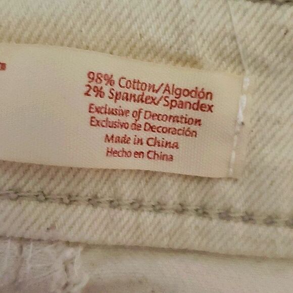 NOBO Boho Cream Embroidered Frayed Shorty Shorts Jeans Junior 17 - Picture 10 of 10